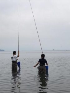 琵琶湖親子でコアユ釣り